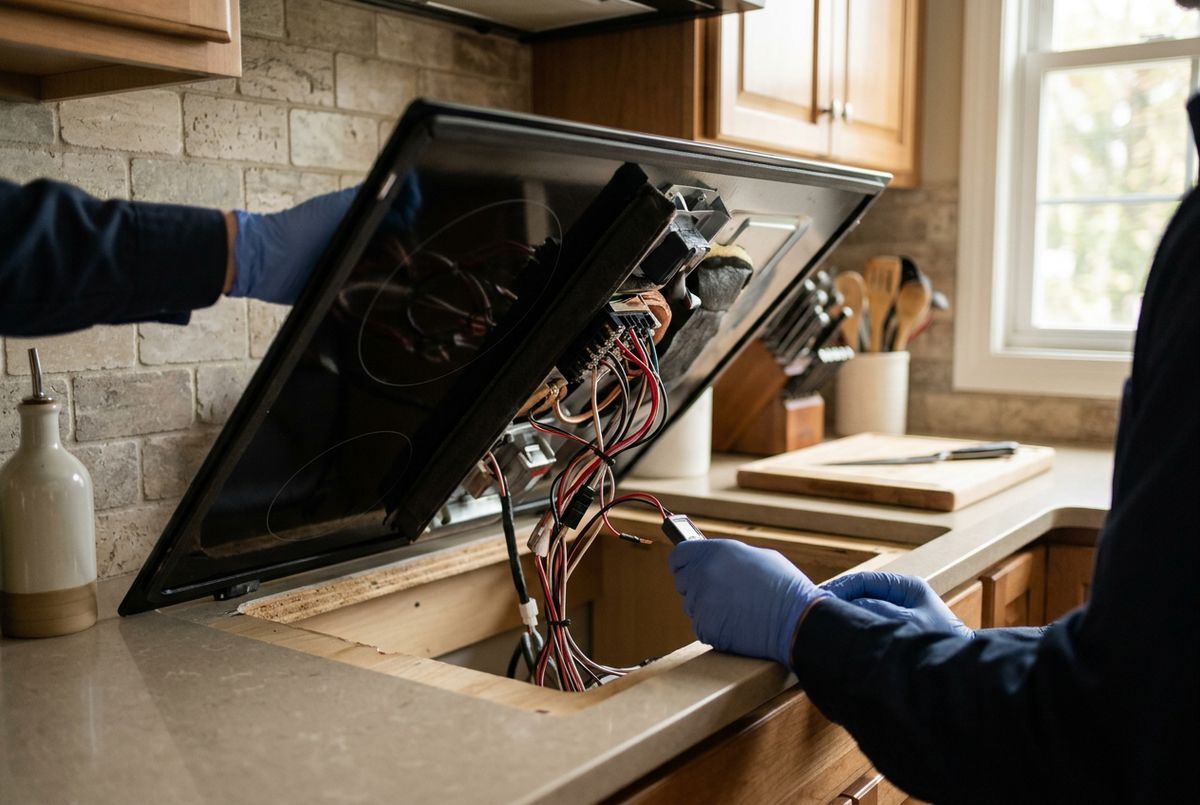 Cooktop Repair technician at work